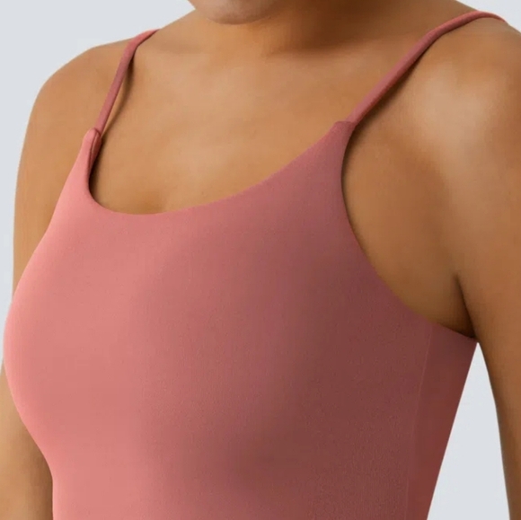 Halara Basic Padded Workout Cropped Tank Top Dusty Rose S - Picture 4 of 9